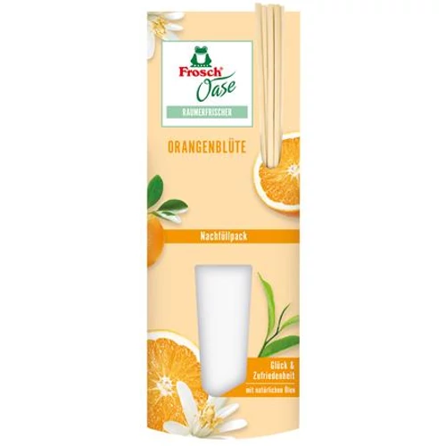 Légfrissítő utántöltő FROSCH Oase narancs pálcikás 90ml