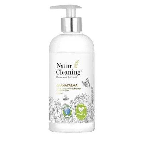 Mosogatószer koncentrátum, pumpás, 500 ml, NATURCLEANING, gránátalma