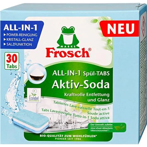 Mosogatógép tabletta, 30 db, FROSCH 