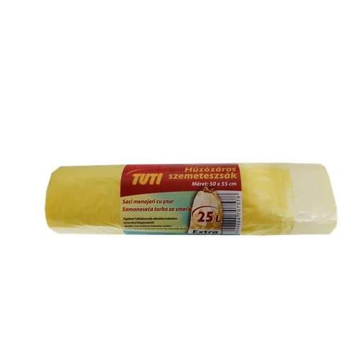 Szemeteszsák, zárószalagos, 25 l, 20 db, 