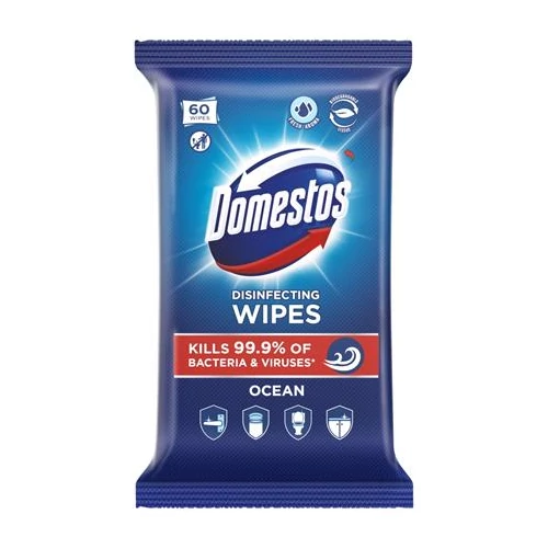 Nedves törlőkendő, 60 db, DOMESTOS 