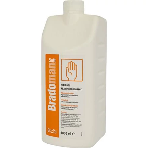 Kézfertőtlenítő szer, higiénés, 1 l, BRADOMAN 