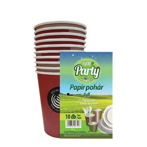 Papír pohár, 3 dl, 10 db, 