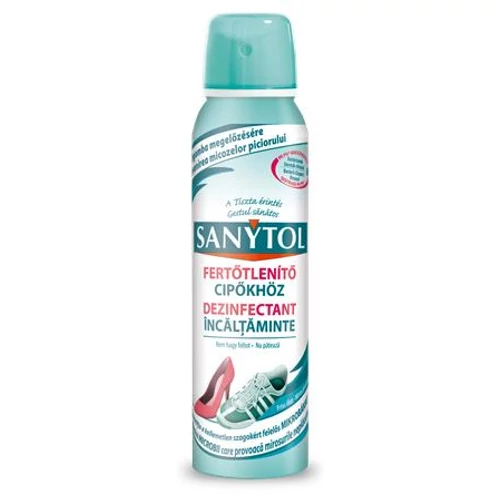 Fertőtlenítő spray, 150 ml, SANYTOL, cipőkhöz