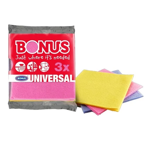 Törlőkendő, univerzális, 3 db BONUS 