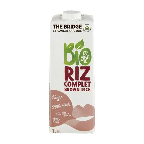 Növényi ital, bio, dobozos, 1 l, THE BRIDGE, barna rizs