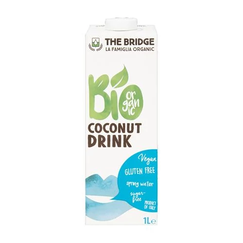 Növényi ital, bio, dobozos, 1 l, THE BRIDGE, kókusz