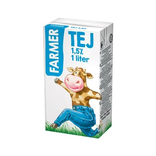 Tartós tej, dobozos, 1,5%, 1 l, FARMER