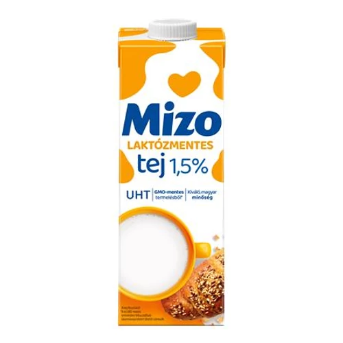 Tartós tej, dobozos, laktózmentes, 1 l, MIZO