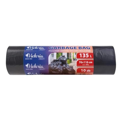 Szemeteszsák, 135 l, 10 db, VICTORIA FACILITY