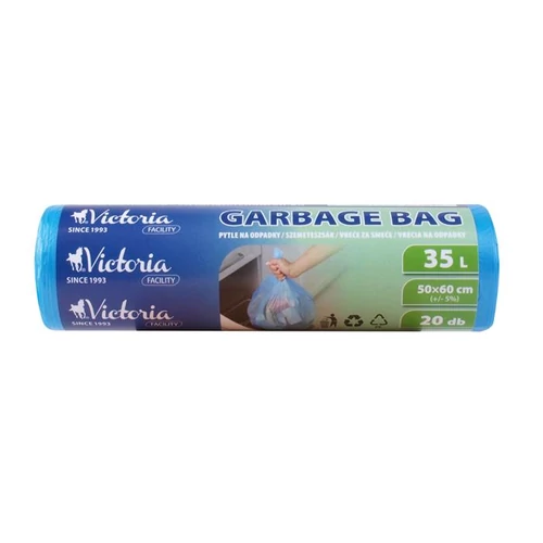 Szemeteszsák, 35 l, 20 db, 50x60 cm, VICTORIA FACILITY