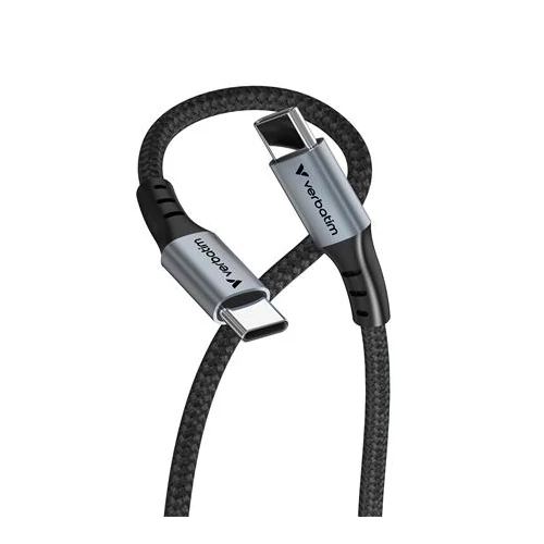 USB kábel, USB-C - USB-C, 1,2 m, 60W, VERBATIM, fekete
