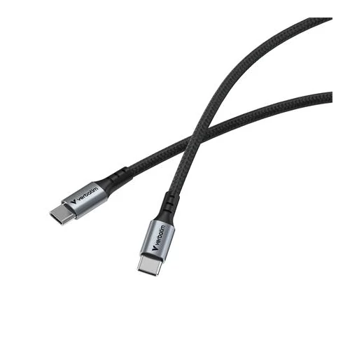 USB kábel, USB-C - USB-C, 1,2 m, 100W, VERBATIM, fekete