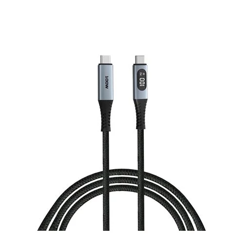 USB kábel, USB-C - USB-C, 1,2 m, 100W, teljesítménykijelzővel, VERBATIM