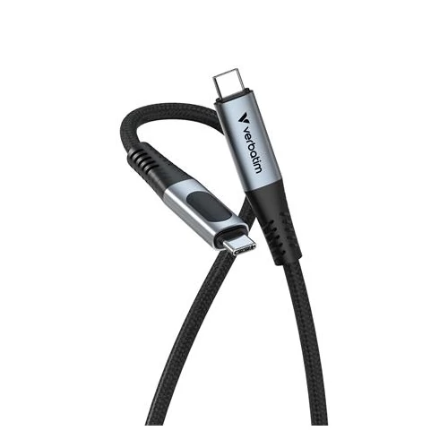 USB kábel, USB-C - USB-C, 1,2 m, 100W, teljesítménykijelzővel, VERBATIM