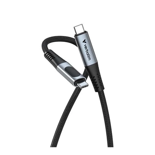 USB kábel, USB-C - USB-C, 1,2 m, 240W, teljesítménykijelzővel, VERBATIM