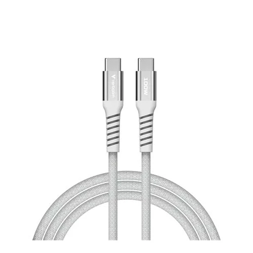 USB kábel, USB-C - USB-C, 1,2 m, 100W, mágneses, VERBATIM, szürke