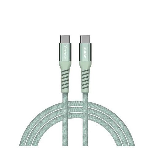USB kábel, USB-C - USB-C, 1,2 m, 100W, mágneses, VERBATIM, zöld