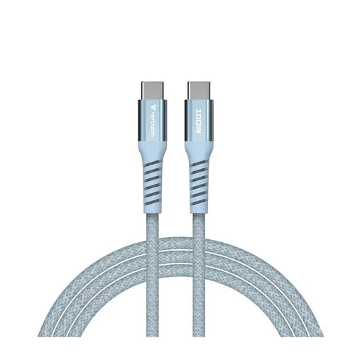 USB kábel, USB-C - USB-C, 1,2 m, 100W, mágneses, VERBATIM, kék