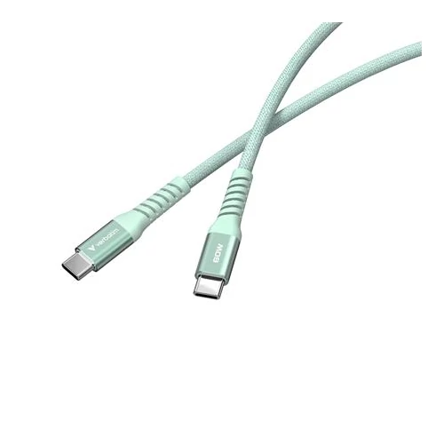 USB kábel, USB-C - USB-C, 1,2 m, 60W, mágneses, VERBATIM, zöld
