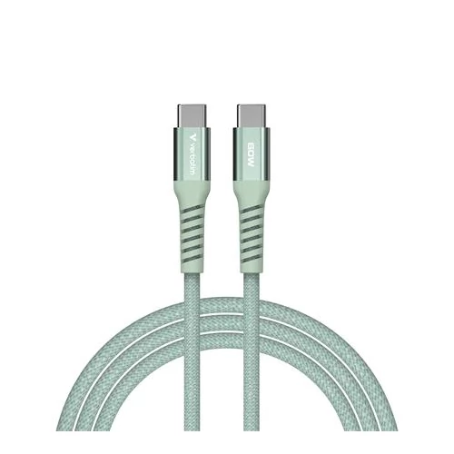 USB kábel, USB-C - USB-C, 1,2 m, 60W, mágneses, VERBATIM, zöld