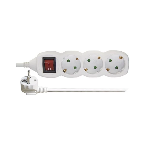Emos P1322 3 aljzat 2méter 1mm2 kapcsolós fehér elosztó