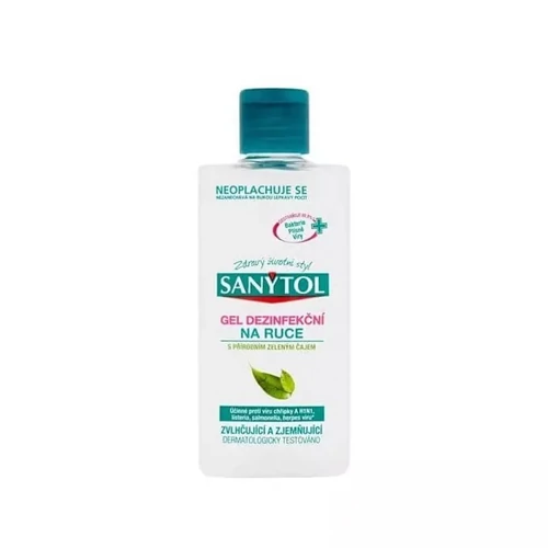 Kézfertőtlenítő gél, pumpás, 250 ml, SANYTOL