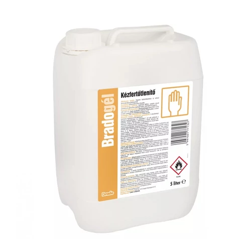 Kézfertőtlenítő gél, alkoholos, 5 l, BRADOGÉL