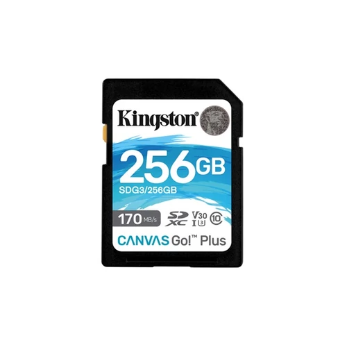 Kingston 256GB SD Canvas Go Plus (SDXC Class 10 UHS-I U3) (SDG3/256GB) memória kártya