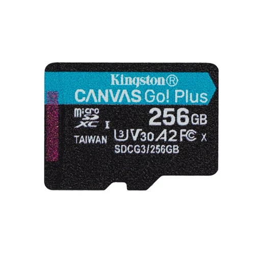 Kingston 256GB SD micro Canvas Go! Plus (SDXC Class 10 UHS-I U3) (SDCG3/256GBSP) memória kártya
