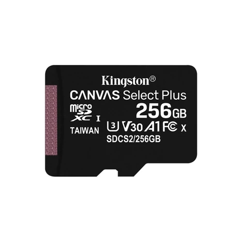 Kingston 256GB SD micro Canvas Select Plus (SDXC Class 10 A1) (SDCS2/256GBSP) memória kártya