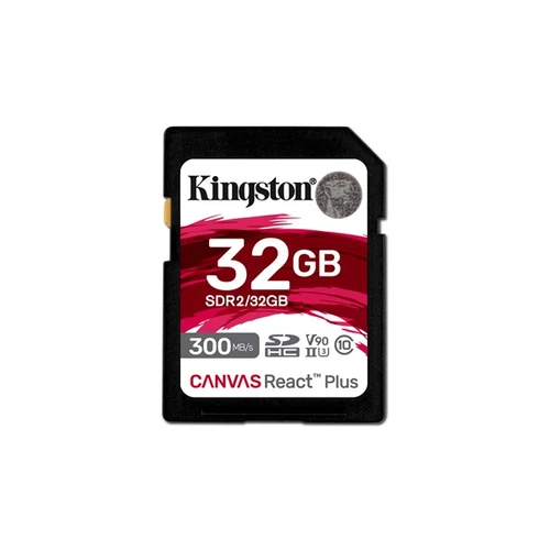 Kingston 32GB SD Canvas React Plus (SDHC Class 10 UHS-II U3) (SDR2/32GB) memóriakártya