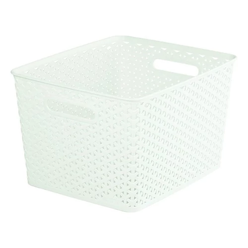 Rattan hatású kosár, 18l, törtfehér, CURVER 