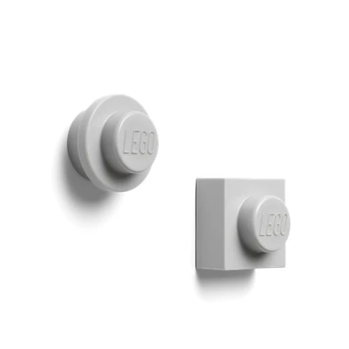 Mágnes, 2 különböző forma, LEGO, szürke