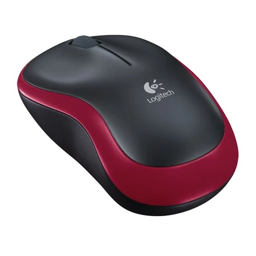 Logitech M185 vezeték nélküli piros notebook egér