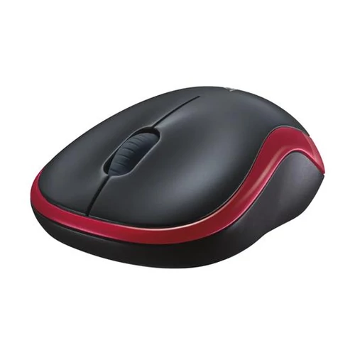 Logitech M185 vezeték nélküli piros notebook egér
