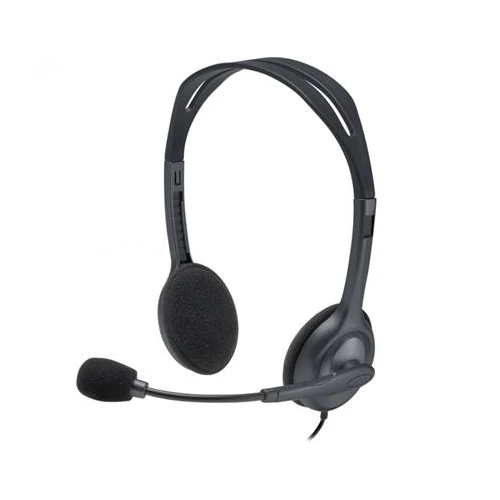 Fejhallgató, mikrofonnal, vezetékes, LOGITECH 