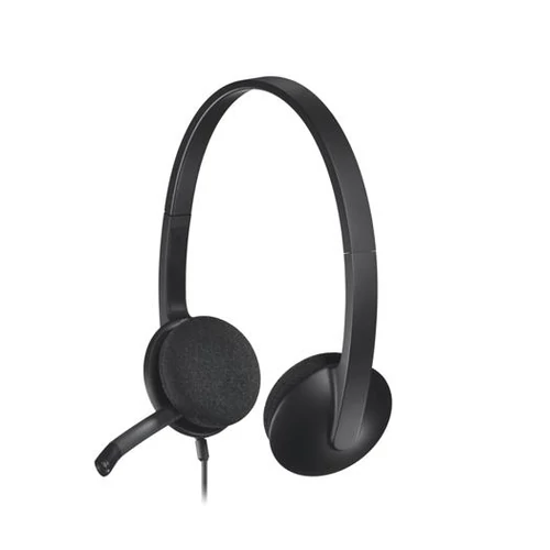Fejhallgató, mikrofonnal, USB csatlakozás, LOGITECH 