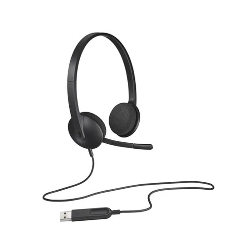 Fejhallgató, mikrofonnal, USB csatlakozás, LOGITECH 