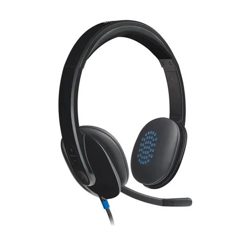 Fejhallgató, mikrofonnal, USB csatlakozás, LOGITECH 