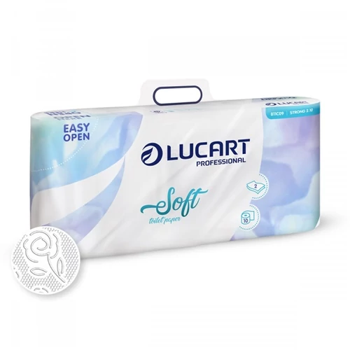 LUCART Strong 2.10 2 rétegű cellulóz 108 lap/tekercs 10 tekercs/csomag toalettpapír