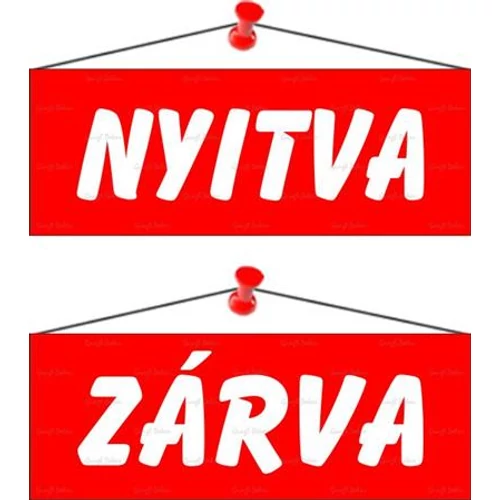 Piktogram Nyitva-zárva (kétold. tábla) piros