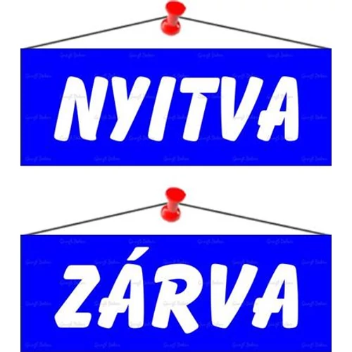 Piktogram Nyitva-zárva (kétold. tábla) kék