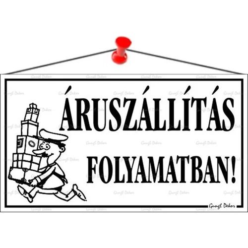 Piktogram Áruszállítás folyamatban fehér