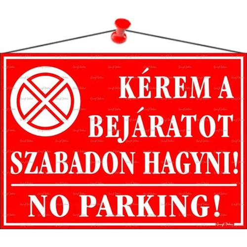 Piktogram Kérem a bejáratot szabadon hagyni! piros