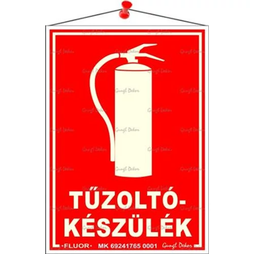 Piktogram Tűzoltókészülék piros (FLUOR.)