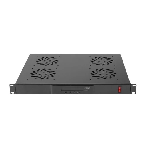 Lanberg AK-1503-B 19" 4x ventilátor + termosztát ventilátor egység LCD kijelzővel
