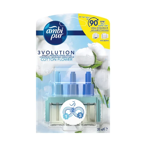 Légfrissítő elektromos utántöltő 20 ml., Ambi Pur 3 Volution Cotton Flower