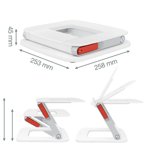 Laptop állvány, állítható, LEITZ 