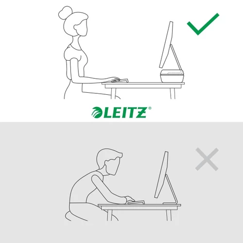 Leitz Ergo kétállású sötétszürke monitorállvány